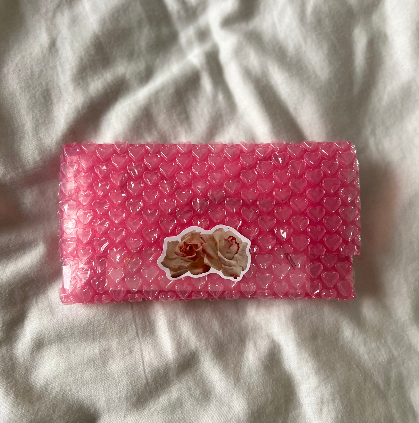 heart + ribbon envelope (black lace)